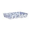 Corbeille Carton Rectangle Toile de Jouy Bleu/Blanc - 37 x 28 x 7,3 cm